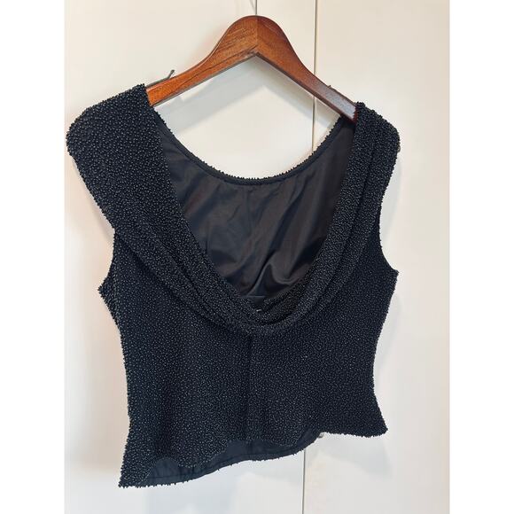 Vintage Beaded Formal Top Size Medium Cocktail Evening wear Holiday Y2K - Picture 5 of 9